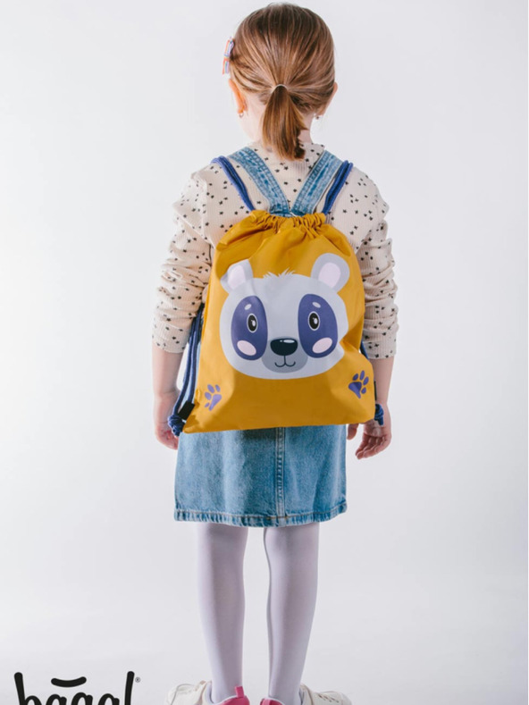 BAAGL  Κίτρινη τσάντα προσχολικής ηλικίας Baagl Raccoon