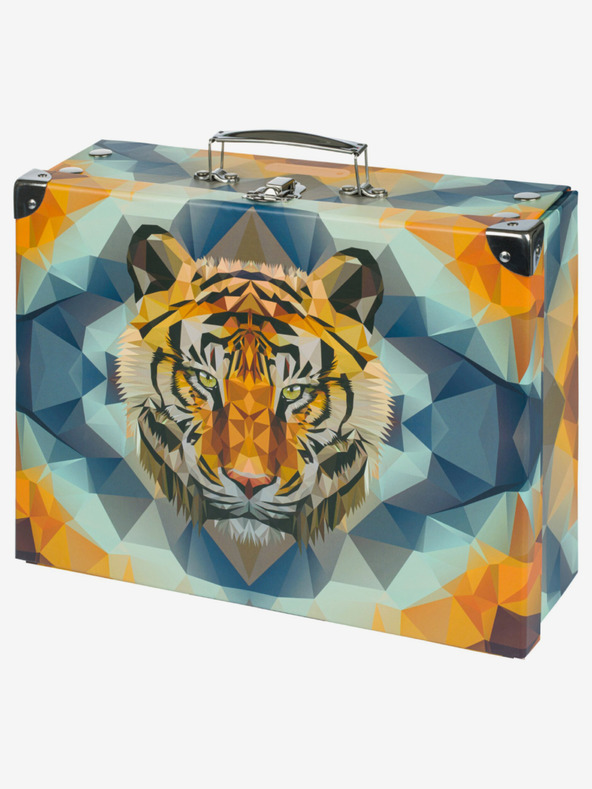 BAAGL  Πορτοκαλί πτυσσόμενη σχολική τσάντα με εξαρτήματα Baagl Tiger