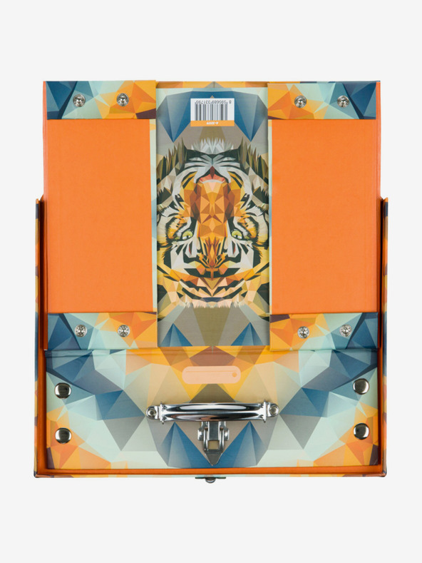 BAAGL  Πορτοκαλί πτυσσόμενη σχολική τσάντα με εξαρτήματα Baagl Tiger