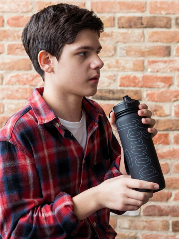 BAAGL  Μαύρο μπουκάλι πόσιμου tritan μαύρο, 800 ml Baagl