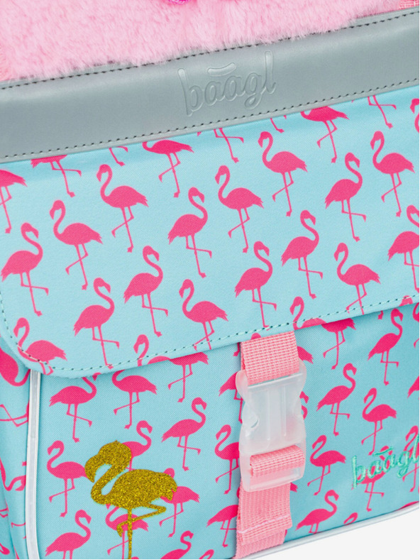 BAAGL  Ροζ σχολική τσάντα Zippy Baagl Φλαμίνγκο