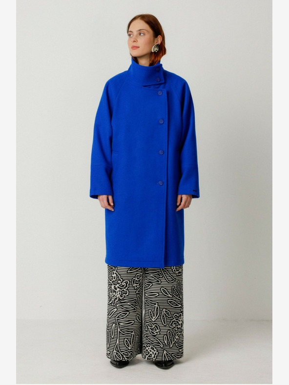 SKFK Μπλε γυναικείο παλτό SKFK