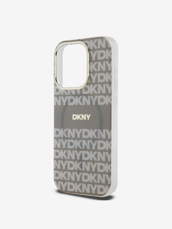 DKNY PC/TPU Repeat Pattern Tonal Stripe Magsafe Back Cover για iPhone 14 Pro Max μπεζ DKNY