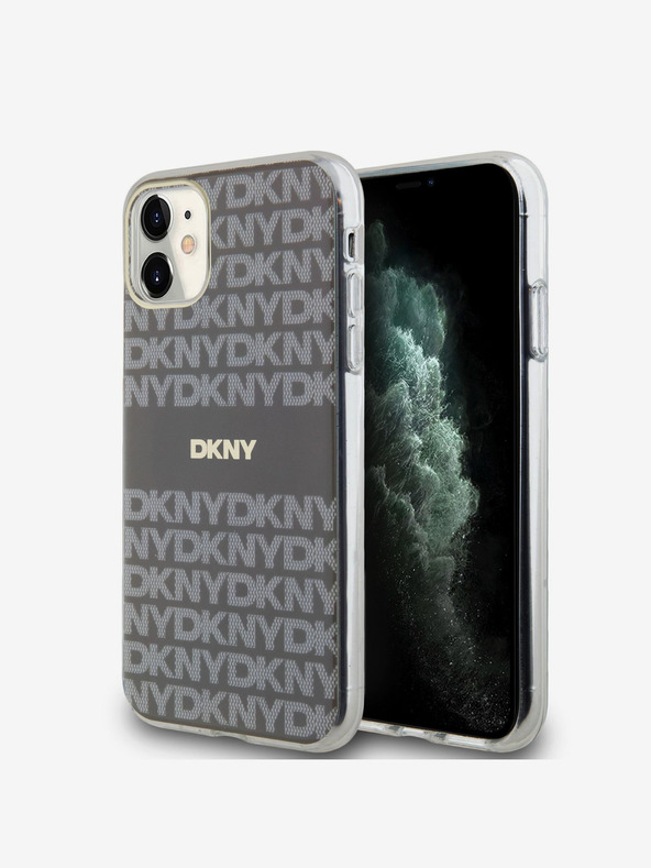 DKNY PC/TPU Repeat Pattern Tonal Stripe Magsafe Back Cover για iPhone 11 Μπεζ DKNY
