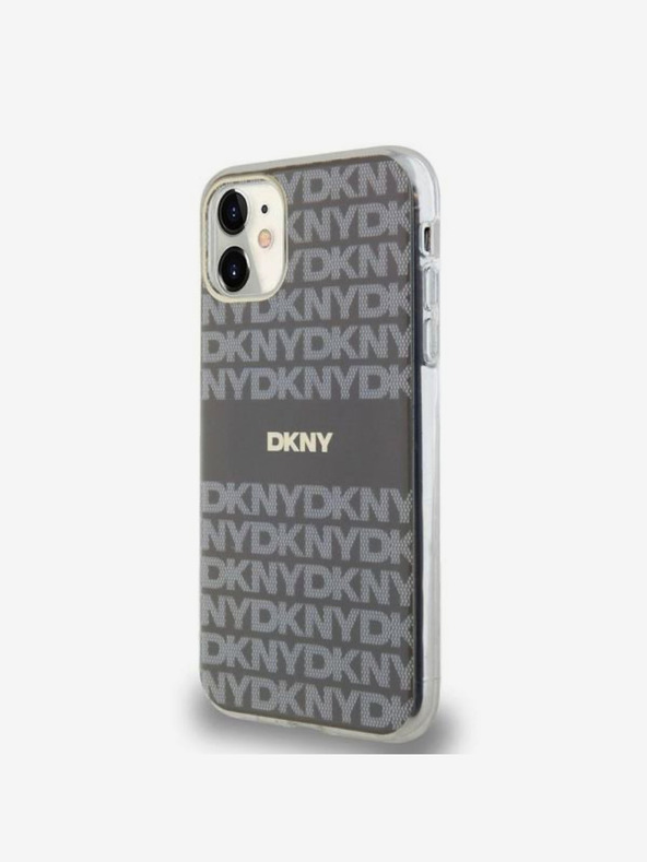 DKNY PC/TPU Repeat Pattern Tonal Stripe Magsafe Back Cover για iPhone 11 Μπεζ DKNY