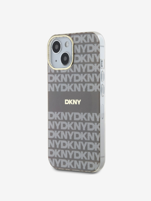 DKNY PC/TPU Repeat Pattern Tonal Stripe Magsafe Back Cover για iPhone 15 Μπεζ DKNY