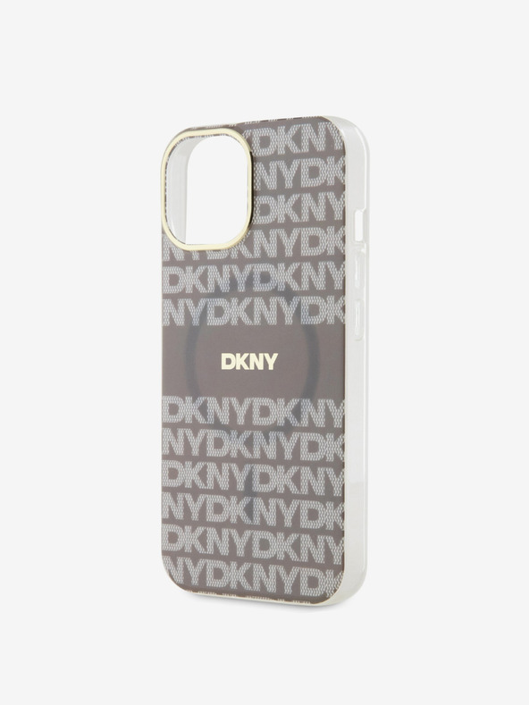 DKNY PC/TPU Repeat Pattern Tonal Stripe Magsafe Back Cover για iPhone 15 Μπεζ DKNY