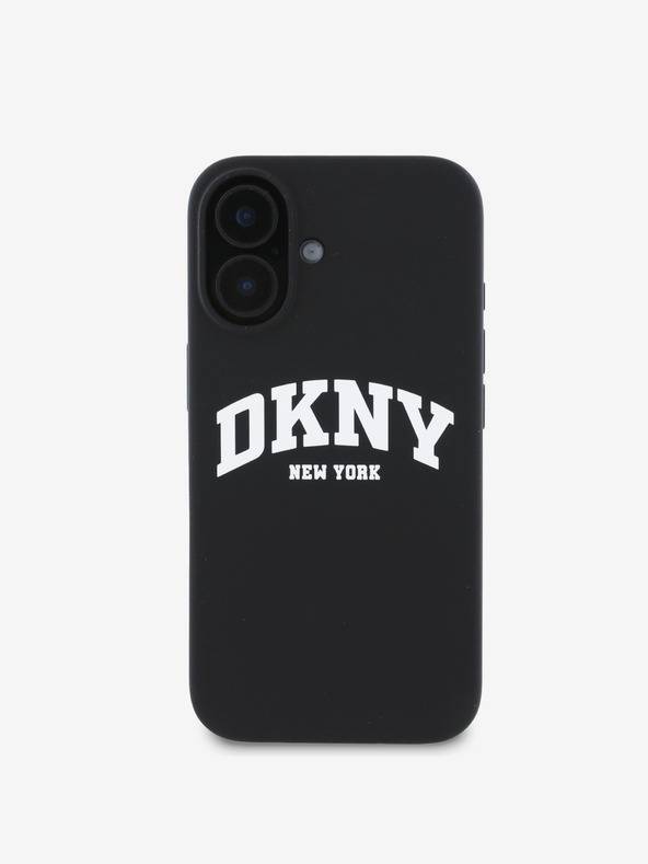 DKNY DKNY Υγρή σιλικόνη με αψίδα Logo MagSafe Πίσω κάλυμμα για iPhone 16 Plus Μαύρο