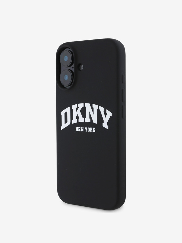 DKNY DKNY Υγρή σιλικόνη με αψίδα Logo MagSafe Πίσω κάλυμμα για iPhone 16 Plus Μαύρο