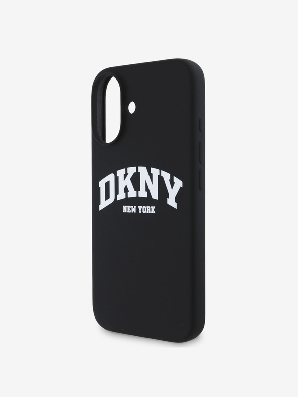 DKNY DKNY Υγρή σιλικόνη με αψίδα Logo MagSafe Πίσω κάλυμμα για iPhone 16 Plus Μαύρο