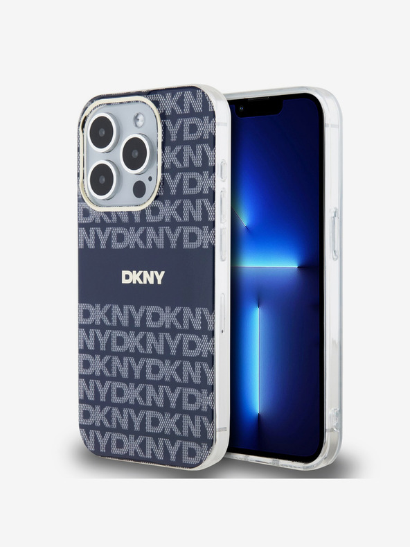 DKNY PC/TPU Repeat Pattern Tonal Stripe Magsafe Back Cover για iPhone 13 Pro Blue DKNY