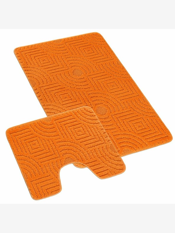 Bellatex Χαλί μπάνιου και τουαλέτας λαβύρινθος πορτοκαλί Bellatex