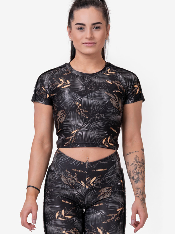 Nebbia Μαύρο γυναικείο πουκάμισο με σχέδιο Nebbia