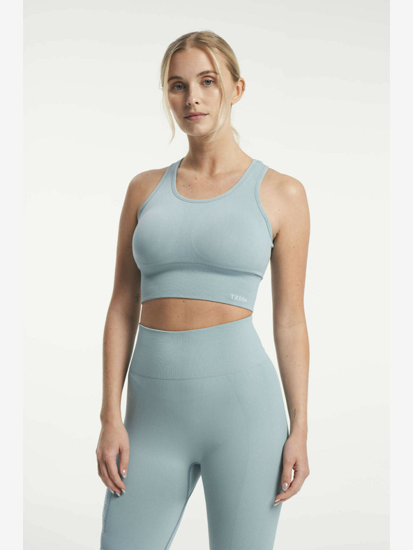 Tenson Γυναικεία λειτουργική μπλούζα χωρίς ραφές TENSON Seamless Top W γαλάζιο