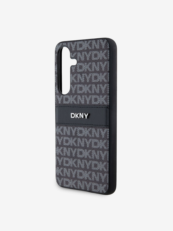 DKNY Πίσω κάλυμμα PC/TPU Επαναλαμβανόμενο μοτίβο με τονική ρίγα για Samsung S24 Μαύρο DKNY