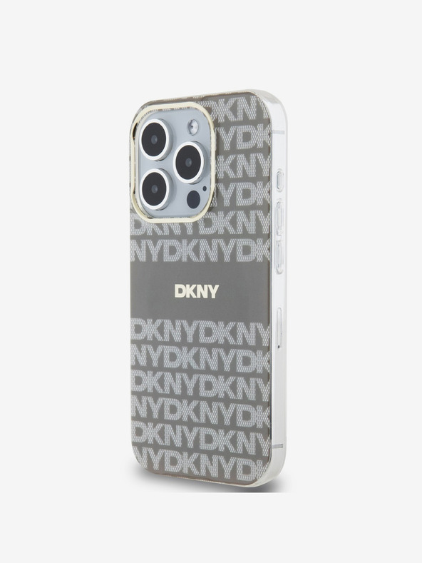 DKNY PC/TPU Repeat Pattern Tonal Stripe Magsafe Back Cover για iPhone 13 Pro Μπεζ DKNY