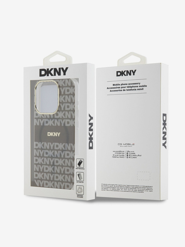 DKNY PC/TPU Repeat Pattern Tonal Stripe Magsafe Back Cover για iPhone 13 Pro Μπεζ DKNY