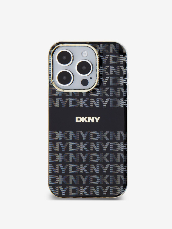 DKNY Κάλυμμα PC/TPU Repeat Pattern Tonal Stripe Magsafe Back Cover για iPhone 14 Pro Max Μαύρο DKNY