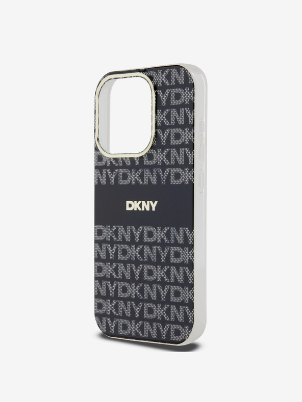 DKNY Κάλυμμα PC/TPU Repeat Pattern Tonal Stripe Magsafe Back Cover για iPhone 14 Pro Max Μαύρο DKNY