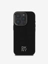 DKNY DKNY PU δέρμα Stack Logo Magsafe Πίσω κάλυμμα για iPhone 16 Pro Μαύρο