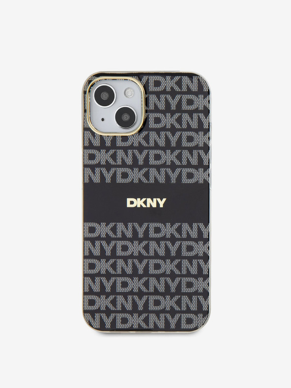 DKNY PC/TPU Repeat Pattern Tonal Stripe Magsafe Back Cover για iPhone 15 Μαύρο DKNY