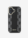 DKNY DKNY PU δέρμα με καρό μοτίβο Magsafe πίσω κάλυμμα για iPhone 16 μαύρο