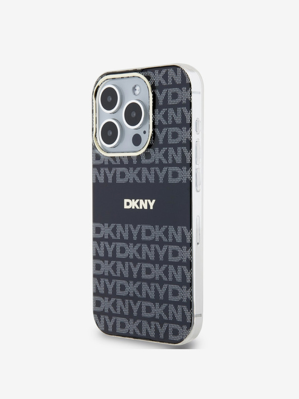 DKNY Κάλυμμα PC/TPU Repeat Pattern Tonal Stripe Magsafe Back Cover για iPhone 15 Pro Max Μαύρο DKNY