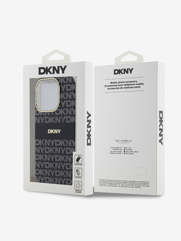 DKNY Κάλυμμα PC/TPU Repeat Pattern Tonal Stripe Magsafe Back Cover για iPhone 15 Pro Max Μαύρο DKNY