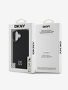 DKNY DKNY PU δέρμα Stack Logo Magsafe πίσω κάλυμμα για iPhone 16 Μαύρο