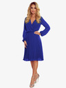 numoco Πλισέ φόρεμα με μακριά μανίκια και λαιμόκοψη καρδιά - μπλε Numoco ISABELLE ISABELLE