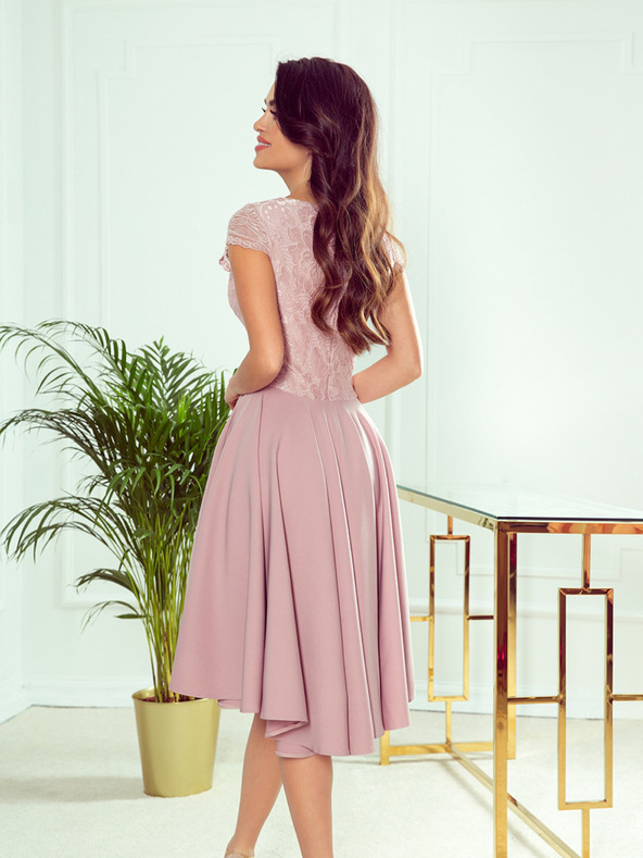 numoco Αποκλειστικό φόρεμα με δαντέλα - ροζ Numoco PATRICIA
