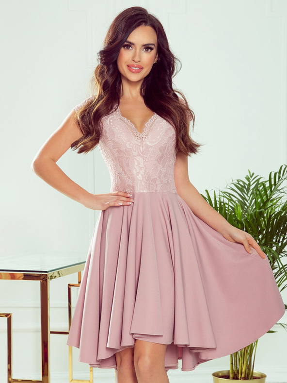 numoco Αποκλειστικό φόρεμα με δαντέλα - ροζ Numoco PATRICIA