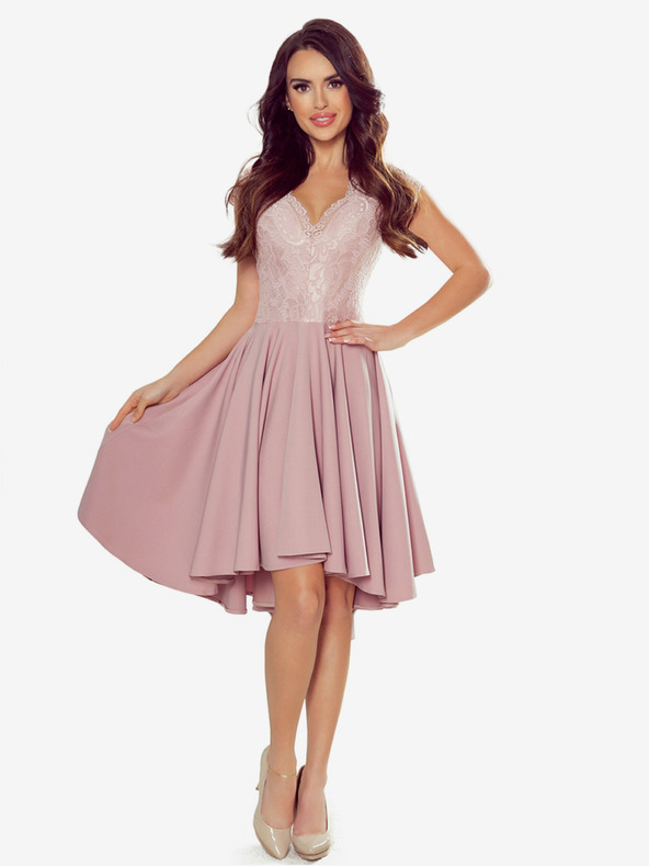 numoco Αποκλειστικό φόρεμα με δαντέλα - ροζ Numoco PATRICIA