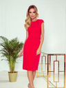 numoco Κομψό μίντι φόρεμα με ζώνη - κόκκινο Numoco TAMARA