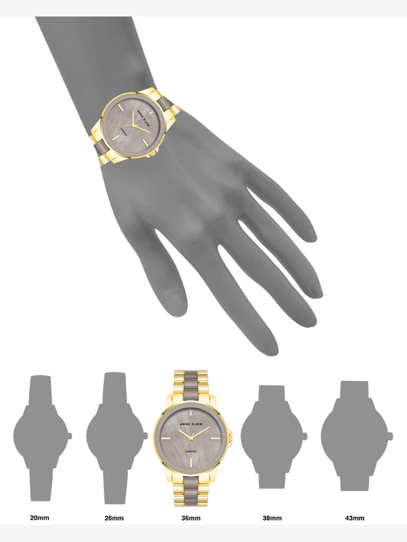 Anne Klein Anne Klein AK/ 4120TPGB γυναικείο στρογγυλό ρολόι