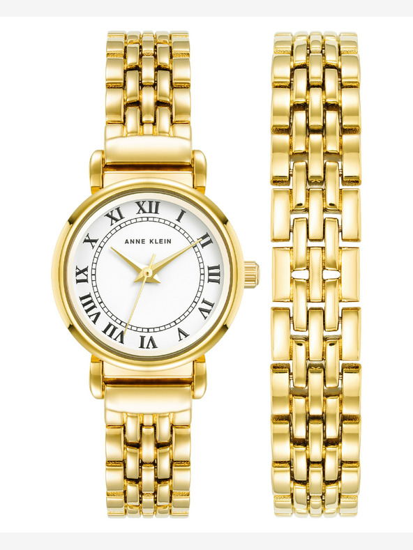 Anne Klein Anne Klein AK/ 4144GPST γυναικείο ρολόι και σετ δώρου με βραχιόλι