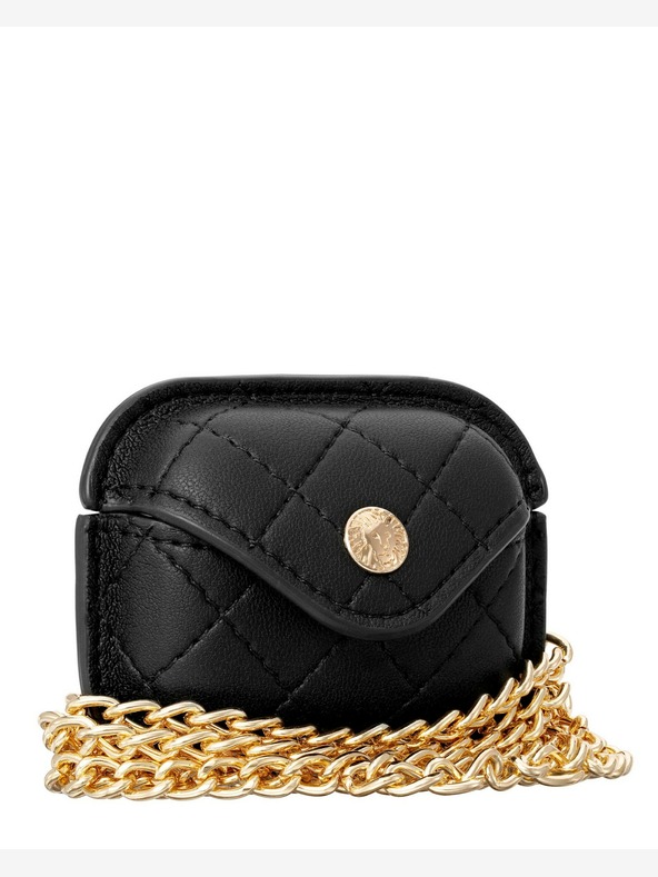 Anne Klein Anne Klein Μαύρη δερμάτινη θήκη ακουστικών Apple AirPods Pro