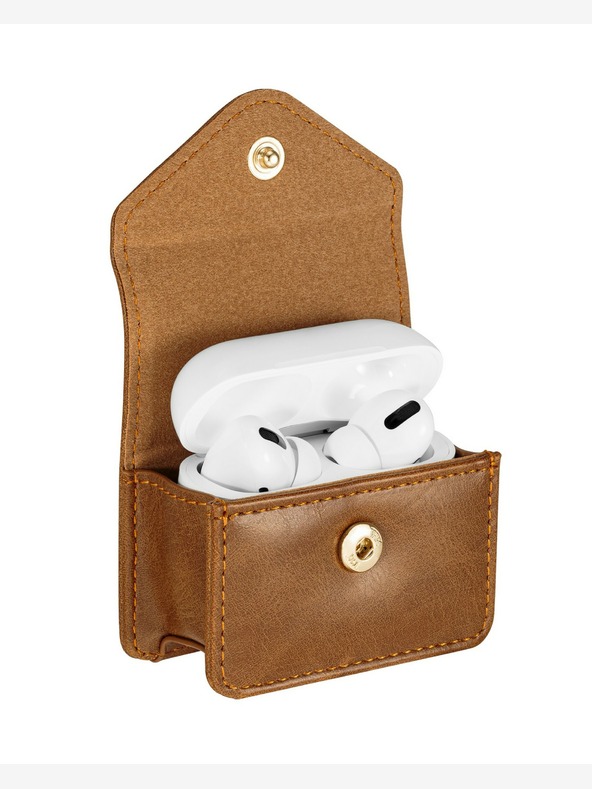 Anne Klein Καφέ δερμάτινη θήκη Anne Klein για τα ακουστικά Apple AirPods Pro