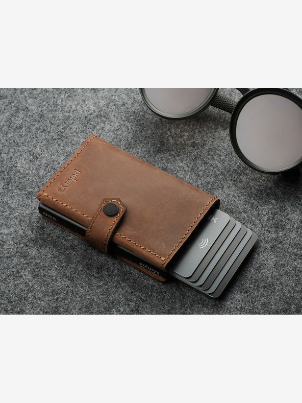 Pularys Pularys Ανδρικό δερμάτινο πορτοφόλι Hiker Brown 211128406