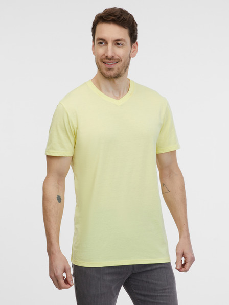 Sam 73 Ανοιχτό κίτρινο ανδρικό t-shirt SAM 73 Fidel