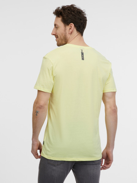 Sam 73 Ανοιχτό κίτρινο ανδρικό t-shirt SAM 73 Fidel