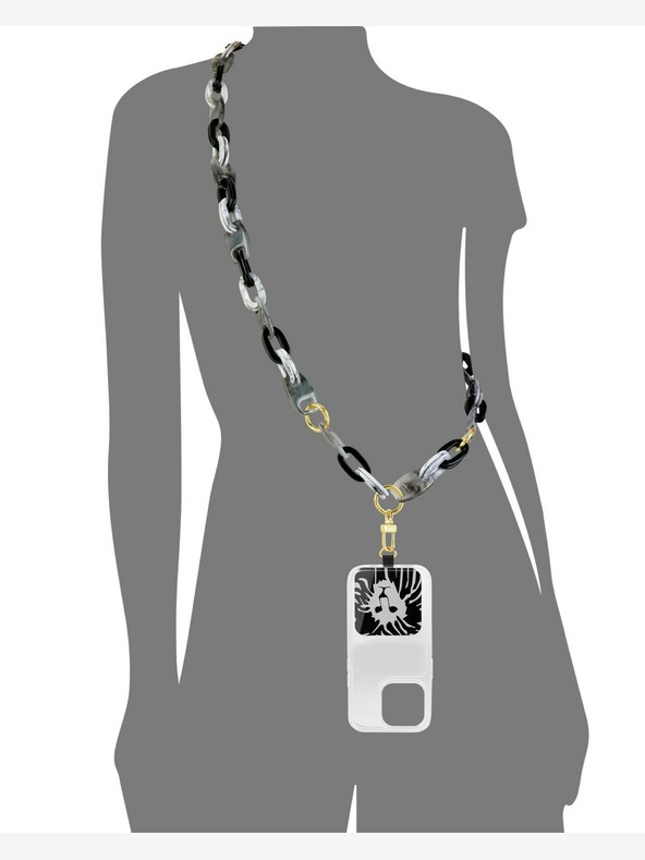 Anne Klein Πλαστική αλυσίδα σταυρού για το κινητό τηλέφωνο Anne Klein WK4020BKGY