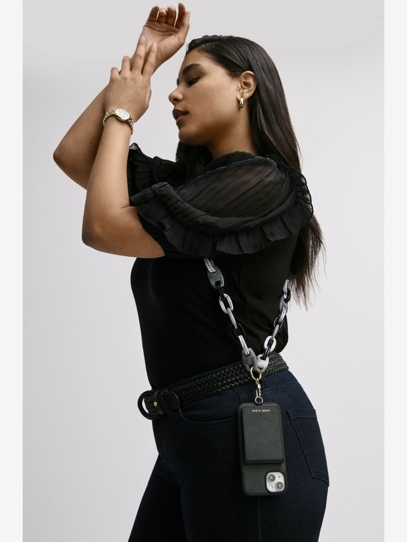 Anne Klein Πλαστική αλυσίδα σταυρού για το κινητό τηλέφωνο Anne Klein WK4020BKGY