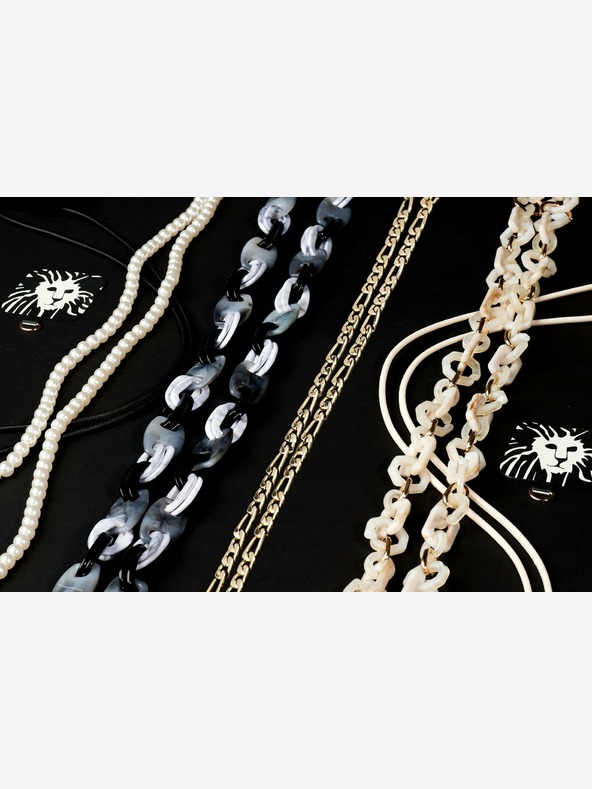 Anne Klein Πλαστική αλυσίδα σταυρού για το κινητό τηλέφωνο Anne Klein WK4020BKGY