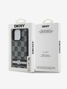 DKNY DKNY PU δέρμα καρό μοτίβο και ρίγα πίσω κάλυμμα για iPhone 16 Pro μαύρο