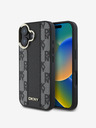 DKNY DKNY PU δέρμα με καρό μοτίβο Magsafe πίσω κάλυμμα για iPhone 16 Plus Μαύρο