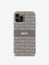 DKNY PC/TPU Repeat Pattern Tonal Stripe Magsafe Back Cover για iPhone 12/12 Pro Μπεζ DKNY