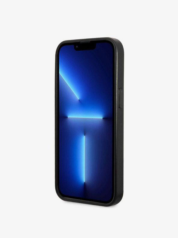 Guess Guess PC/TPU Glitter Flakes μεταλλικό λογότυπο πίσω κάλυμμα για iPhone 14 Pro Max Μαύρο