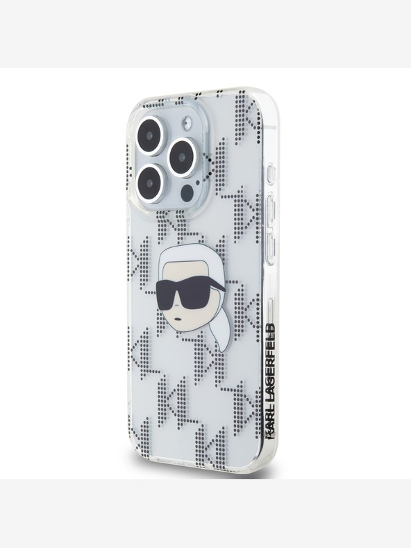 Karl Lagerfeld Karl Lagerfeld IML Electroplated Karl Head Back Cover για iPhone 15 Pro Max Διαφανές