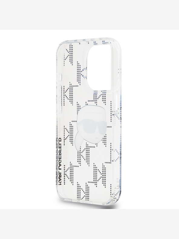 Karl Lagerfeld Karl Lagerfeld IML Electroplated Karl Head Back Cover για iPhone 15 Pro Max Διαφανές